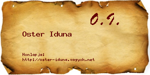 Oster Iduna névjegykártya